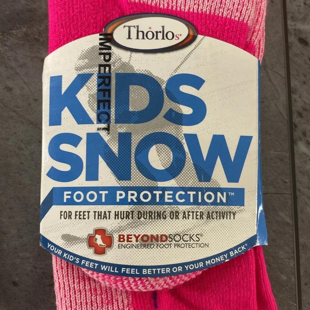 Thorlos Kids Snow Socks Size Youth 4.5 - 6 Pink Beyond Socks‎ Unisex Over Calf